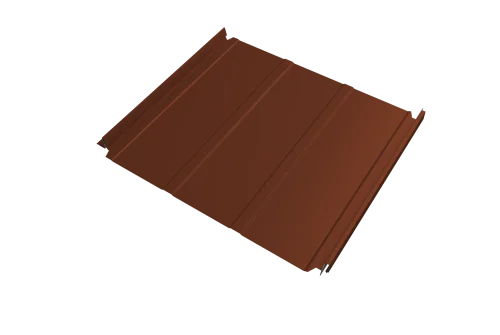 Кликфальц Double Pro Line Grand Line 0,5 Satin с пленкой на замках RAL 8004 терракота – Столица крыш