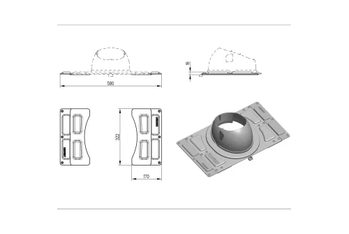 Элемент доборный к основанию Krovent Base-VT General зеленый