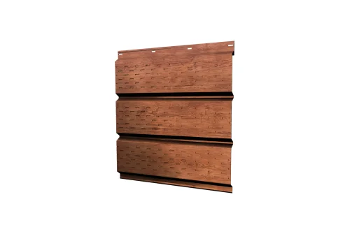 Софит металлический Grand Line полная перфорация 0,45 Print Premium с пленкой Rowan Wood Intense FTC