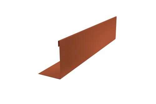 Нащельник 125 Texas 25х35 0,5 Velur X RAL 8004 терракота (L2,0)