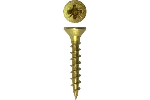 Саморез Rizzel Pz 3,5х25 (800шт) шлиц Pz2 желтый цинк (короб)