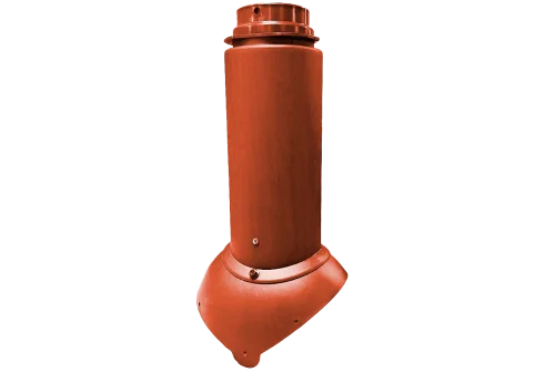 Выход канализации Krovent Pipe-VT 110/125 Изолированный красно-коричневый