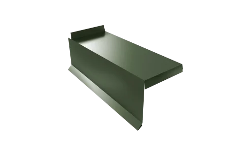 Планка торцевая сегментная Квадро профи Левая 0,5 Satin Matt TX RAL 6020 хромовая зелень