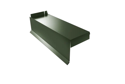 Планка торцевая сегментная Квадро профи Левая стартовая 0,5 Satin Matt TX RAL 6020 хромовая зелень