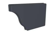 Заглушка желоба правая для водостока Vortex Mix