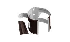 Хомут трубы металлический на дерево для пластиковой водосточной системы Классика (120/90)